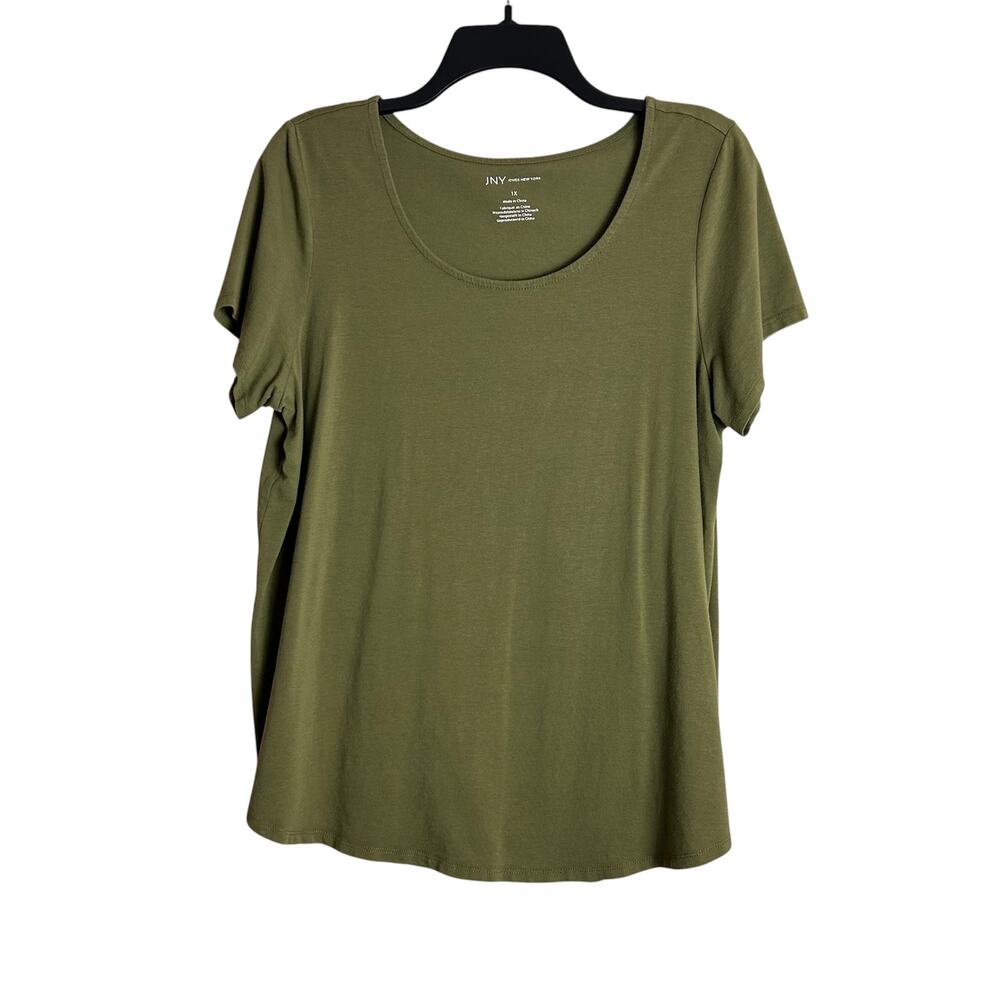 Jones New York 1X Women's Green Top Short Sleeve